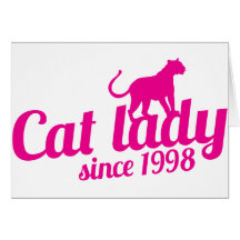 señora del gato desde 1998 felicitación