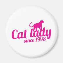 señora del gato desde 1998 imán para frigorifico