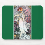 señora del mucha con nouveau del arte del thatre d alfombrilla de raton