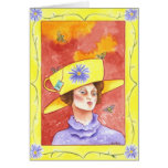 Señora del té con las abejas felicitacion 