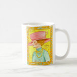 Señora del té de tarde tazas de café