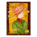Señora del té en verde felicitación