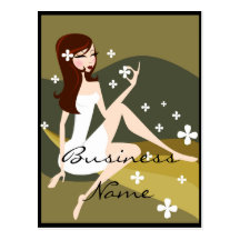 Señora elegante - postales adaptables