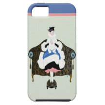 Señora en caso del iPhone 5 de la moda del abrigo  iPhone 5 Case-Mate Fundas