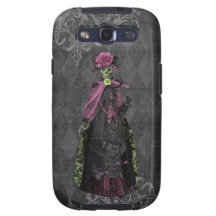Señora esquelética gótica elegante atractiva galaxy s3 fundas