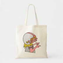 Señora Fantasy Football Graphic en la bolsa de asa