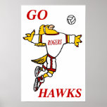 Señora GHawk Volleyball Mascot Poster