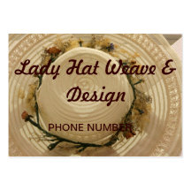 Señora Hat Weave y diseño Plantilla De Tarjeta De Visita