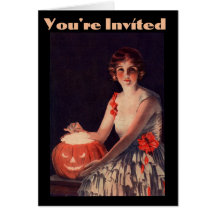 Señora Invitation de la calabaza Tarjetón