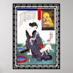 Señora japonesa Vintage Poster Utagawa Kunisada de