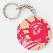 Señora Liberty New York City del arte pop Llaveros Personalizados