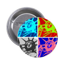 Señora Liberty New York City del arte pop Pin