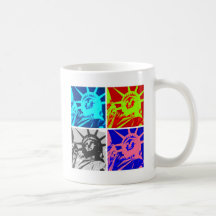 Señora Liberty New York City del arte pop Taza De Café