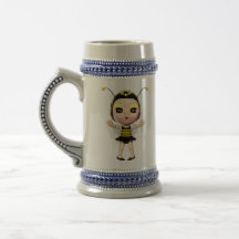 Señora linda Bumblebee Fairy Doll 2 Taza De Café