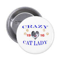 Señora loca del gato 1916 pins