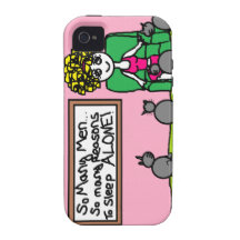Señora loca del gato en casa iPhone 4/4S funda