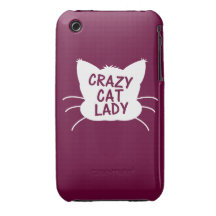 Señora loca del gato iPhone 3 Case-Mate cobertura