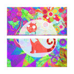 Señora loca Gifts Vibrant Colorful del gato del ga Lienzo Envuelto Para Galerias