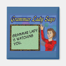 Señora Magnets de la gramática Imán De Frigorifico