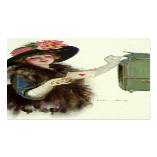 Señora Mail Letter del Victorian del el día de San Tarjeta De Visita