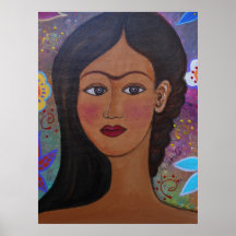 SEÑORA MEXICANA PORTRAIT PAINTING POSTER