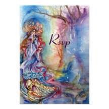 SEÑORA OF LAKE, rsvp rosado azul vibrante Comunicado Personalizado