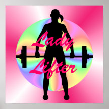 Señora para mujer Lifter Poster
