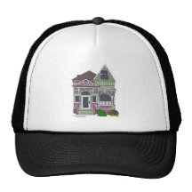 Señora pintada Victorian - verde/rosa Gorras De Camionero