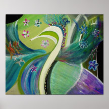 Señora princesa Butterfly Peacock Poster