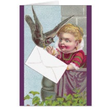 Señora Receives Mail Via Pigeon Felicitacion