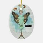 Señora retra Vintage Collage Ornament Ornamentos De Reyes Magos