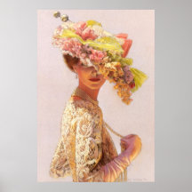 Señora romántica Victorian Decor Poster