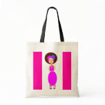 Señora rosada tote bolsas