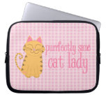 Señora sana Laptop Sleeve del gato de Purrfectly Funda Portátil