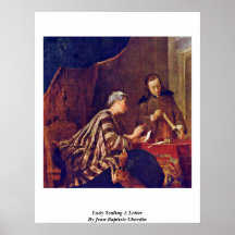 Señora Sealing A Letter By Jean-Baptiste Chardin Impresiones