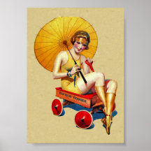 Señora Umbrella Wagon Bathing de la aleta de los a Posters