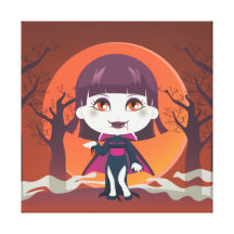 Señora Vampire Impresión En Lona