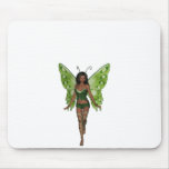 Señora verde Faerie 2 del ala - hada 3D - Alfombrillas De Ratón