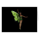 Señora verde Faerie 8 del ala - hada 3D - Tarjetón