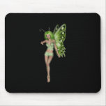 Señora verde Fairy 6 - arte de la fantasía 3D - Tapete De Ratones