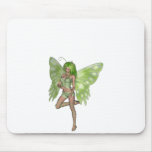 Señora verde Fairy 8 - arte de la fantasía 3D - Tapetes De Ratón