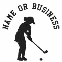 Señoras bordadas camiseta del golf, chicas