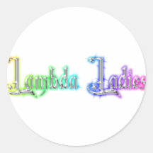 Señoras de la lambda pegatinas redondas