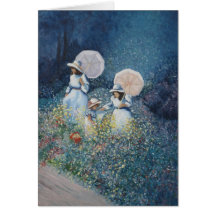 Señoras en Wildflowers Tarjeton