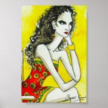 Senorita elegante impresiones