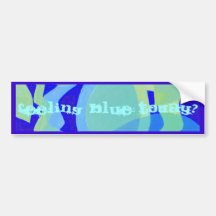 ¿Sensación azul hoy? Etiqueta De Parachoque