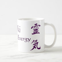 Sensación de Reiki la taza de café de la energía