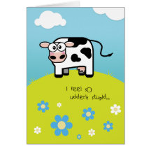 Sensación tardía Udderly del cumpleaños estúpido - Tarjetón