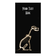 SENTADA DEL ESQUELETO DEL PERRO DE PERRITO DE LA R TARJETAS FOTOGRAFICAS PERSONALIZADAS