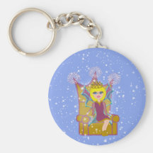 Sentada rubia del Faerie de la reina en arte del d Llavero Personalizado